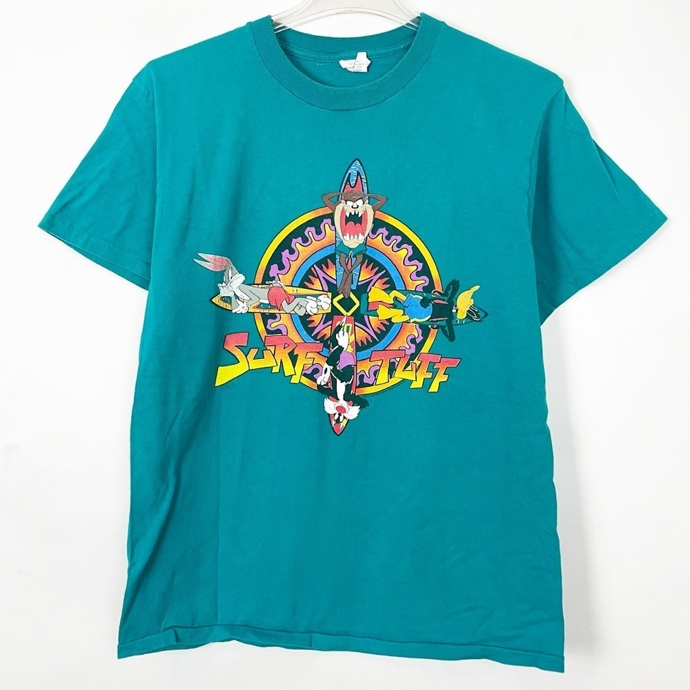 vintage 90s blue looney tunes surf tuff t-Shirt